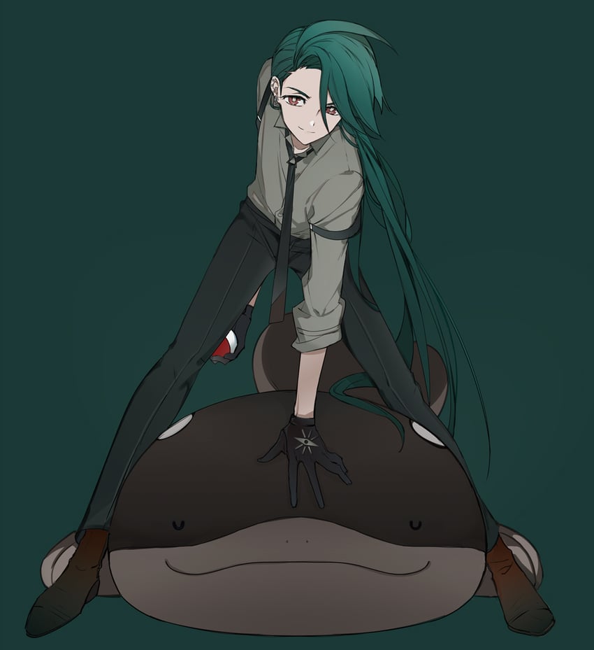 rika and clodsire (pokemon and 1 more) drawn by suou_(sdurorhr)