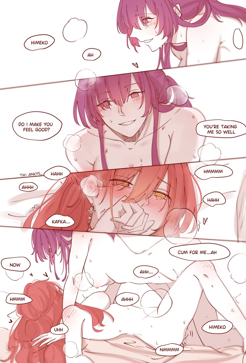 kafka and himeko (honkai and 1 more) drawn by ankie_(ankys_)