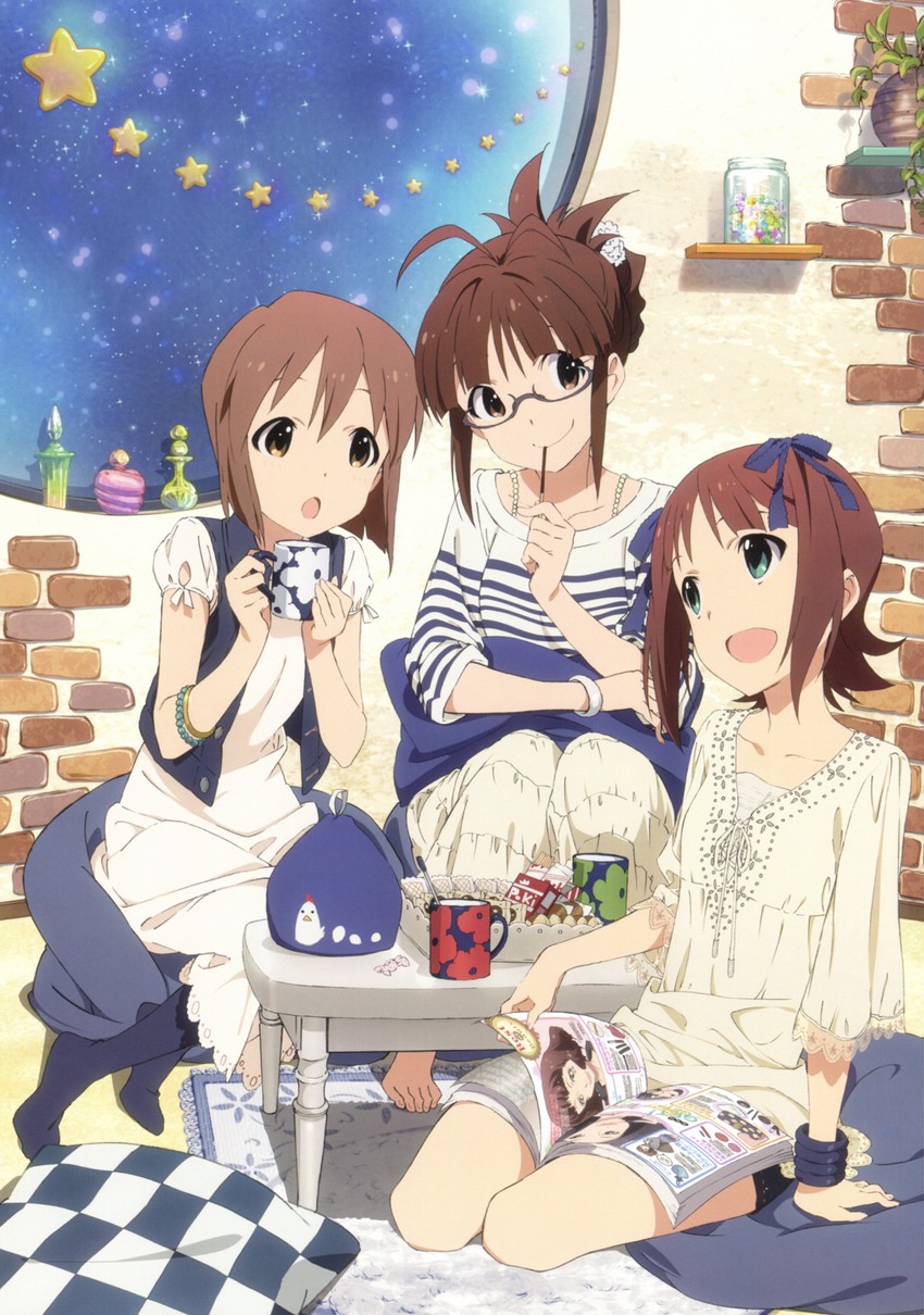 amami haruka, hagiwara yukiho, and akizuki ritsuko (idolmaster) drawn by iizuka_haruko