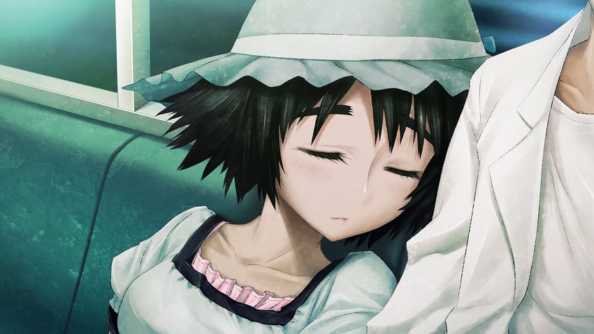 okabe rintarou and shiina mayuri (steins;gate and 1 more) drawn by huke