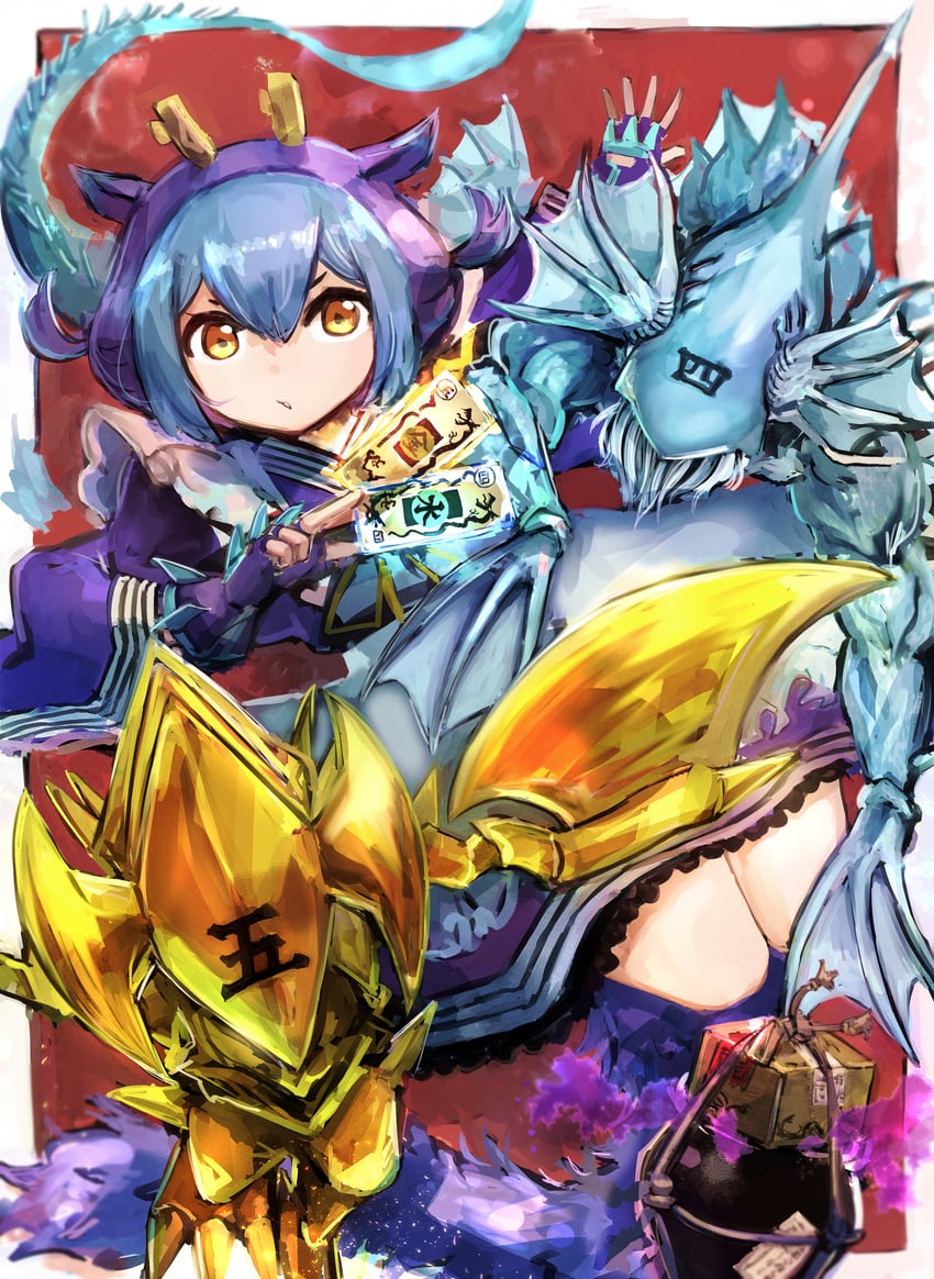 laundry dragonmaid, xing zhen hu, and jin long (yu-gi-oh!) drawn by hatano_kiyoshi
