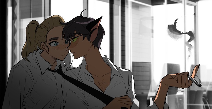 catra and adora (she-ra and the princesses of power and 1 more) drawn by halang_rubsas2
