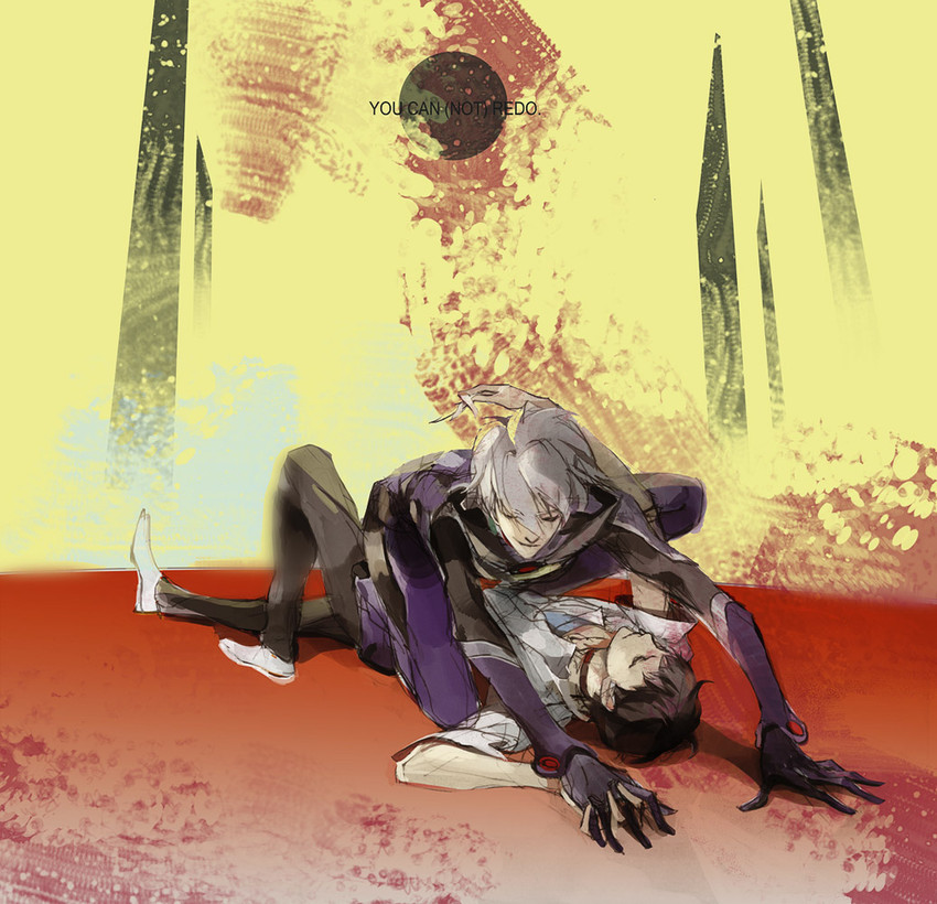 ikari shinji and nagisa kaworu (neon genesis evangelion and 2 more) drawn by mos