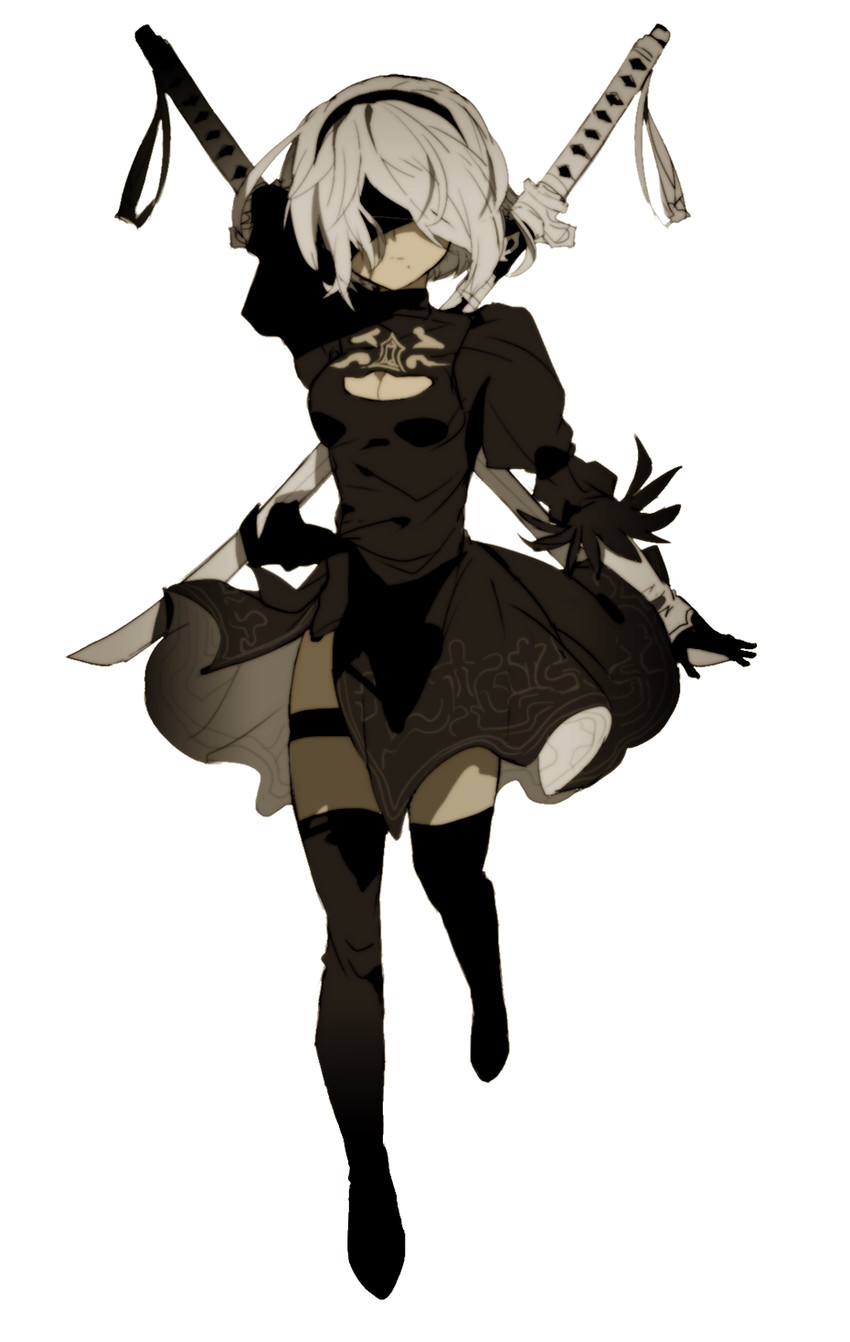 2b (nier and 1 more) drawn by hiiragi_fuyuki