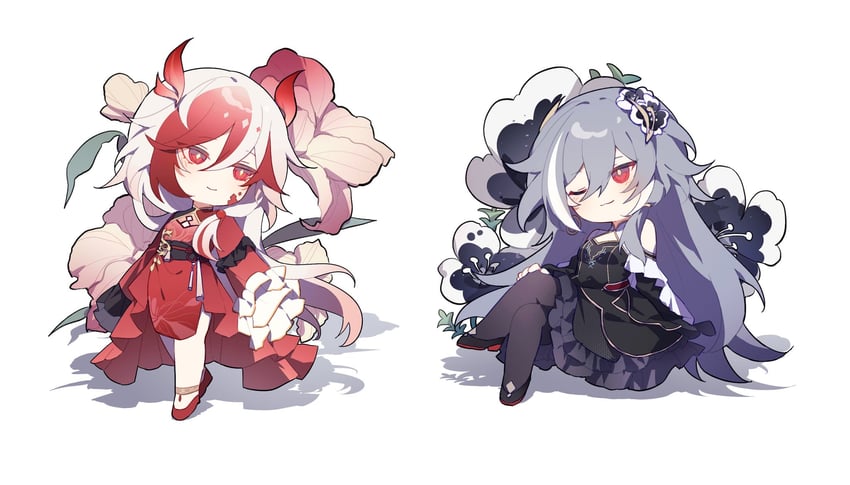 fu hua and herrscher of sentience (honkai and 1 more) drawn by haruka_(rsyaooooo)