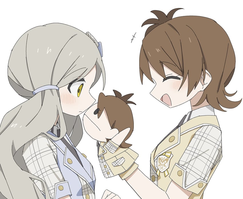 futami ami and handa roco (idolmaster and 2 more) drawn by 01sh110sush1