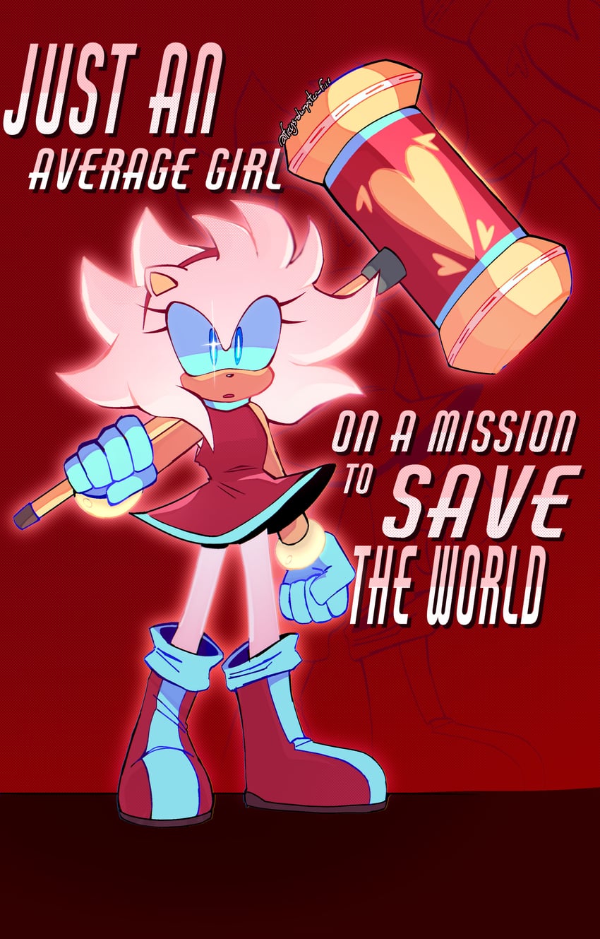 amy rose and super amy rose (sonic) drawn by freys-dumpster-fire