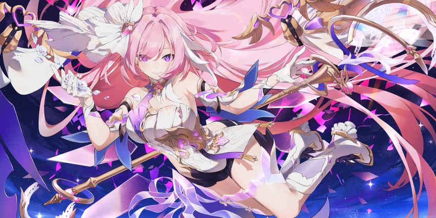elysia (honkai and 1 more) drawn by swkl:d