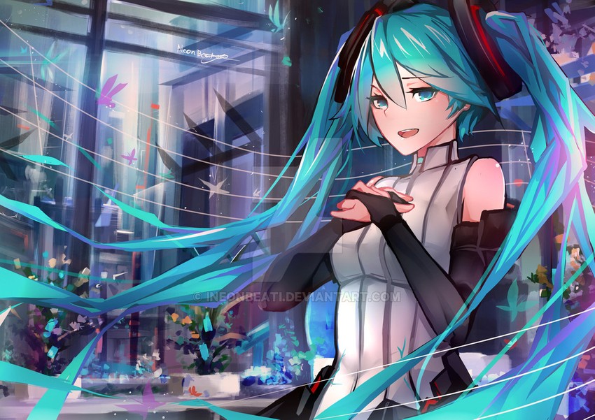 hatsune miku (vocaloid) drawn by neonbeat