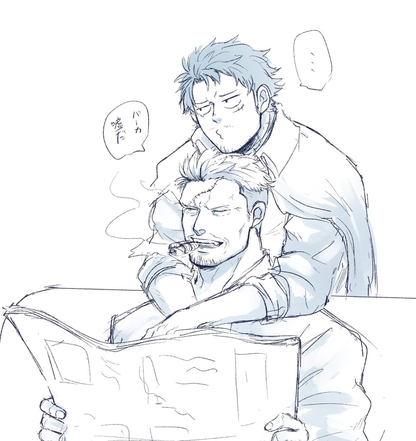 monkey d. luffy and smoker (one piece) drawn by yamakazi47