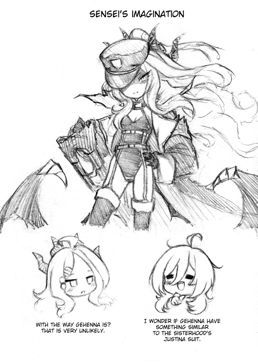 sensei, hina, and female sensei (blue archive) drawn by vignette_(artist)
