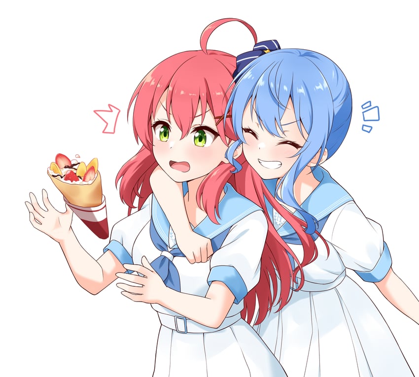 hoshimachi suisei and sakura miko (hololive and 1 more) drawn by felutiahime