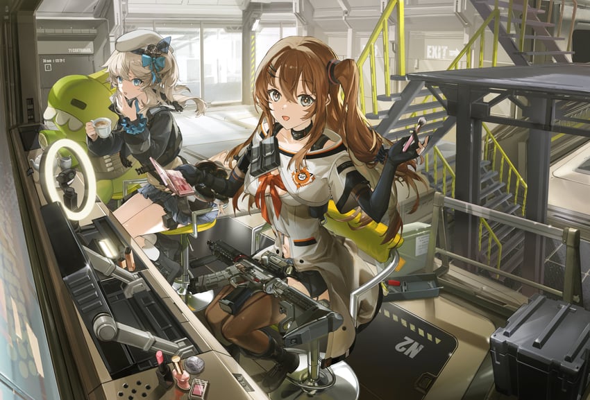 k2, vepley, yoohee, and mr. pizza (girls' frontline and 1 more) drawn by veerinly