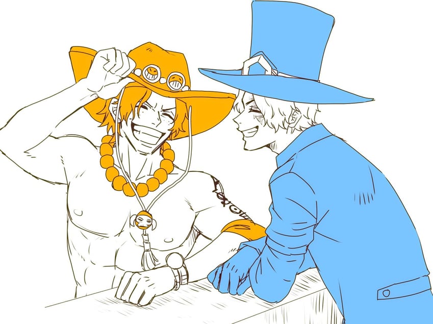 portgas d. ace and sabo (one piece) drawn by nrrn03