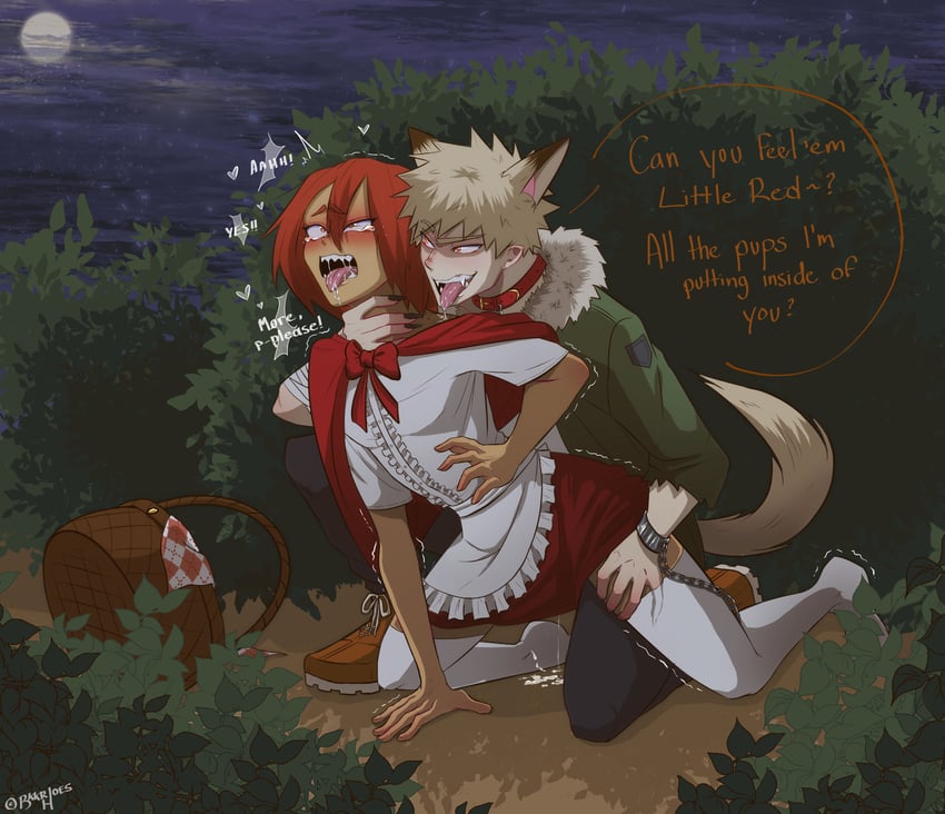 bakugou katsuki and kirishima eijiro (boku no hero academia) drawn by bkkrhoes