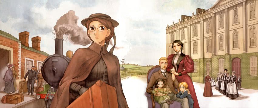 emma, adele, hans, wilhelm molders, tasha, and 3 more (victorian romance emma) drawn by mori_kaoru