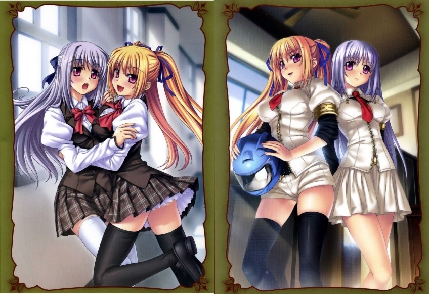 yugiri perserte and yugiri princesca (shinkyoku soukai polyphonica) drawn by kannatsuki_noboru