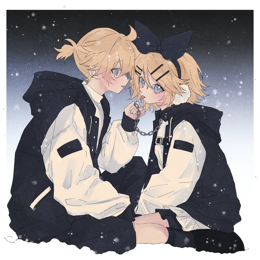 kagamine rin and kagamine len (vocaloid) drawn by eillish_a_sve