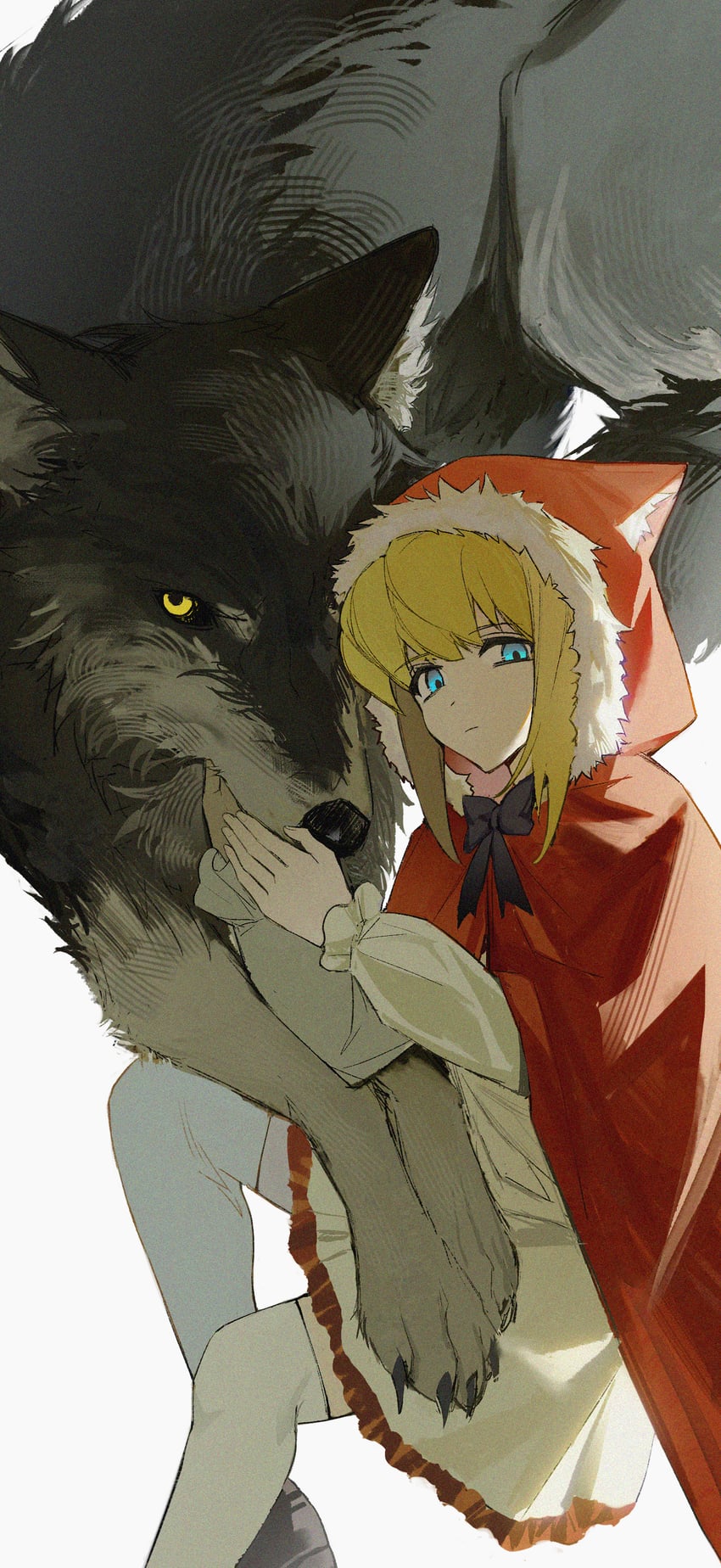 red hood and poro (black souls) drawn by sio2_(whynotkarma)