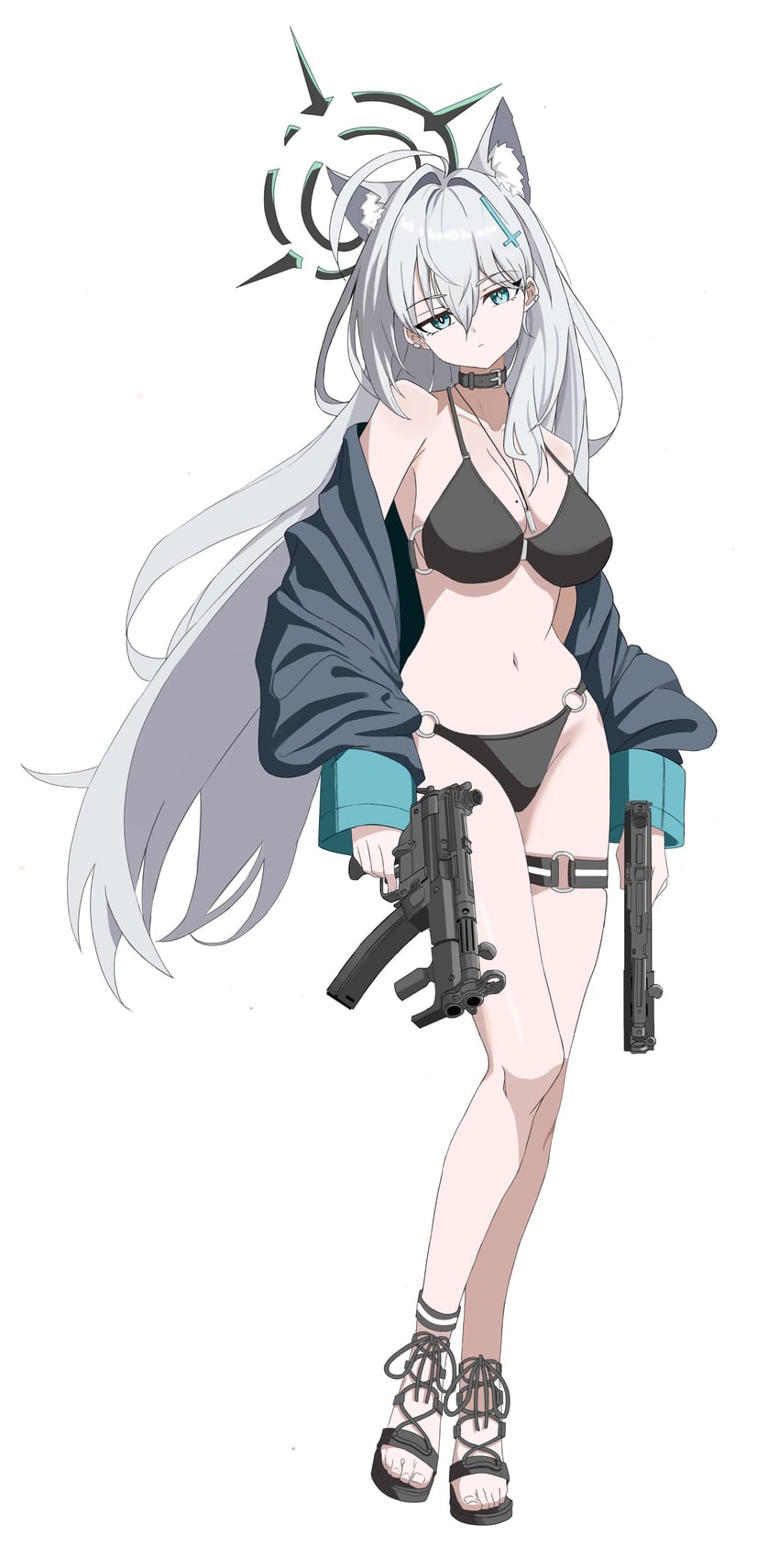 shiroko and shiroko terror (blue archive) drawn by zi0807