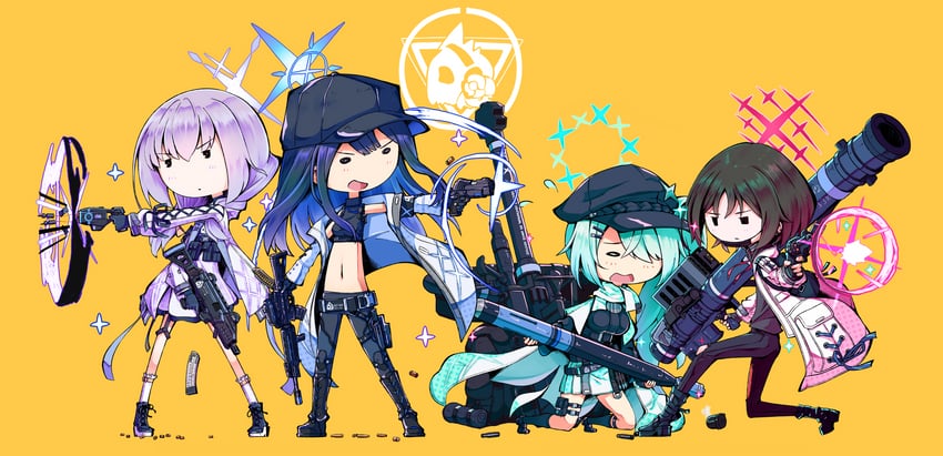 saori, atsuko, hiyori, and misaki (blue archive) drawn by shibuya_susano