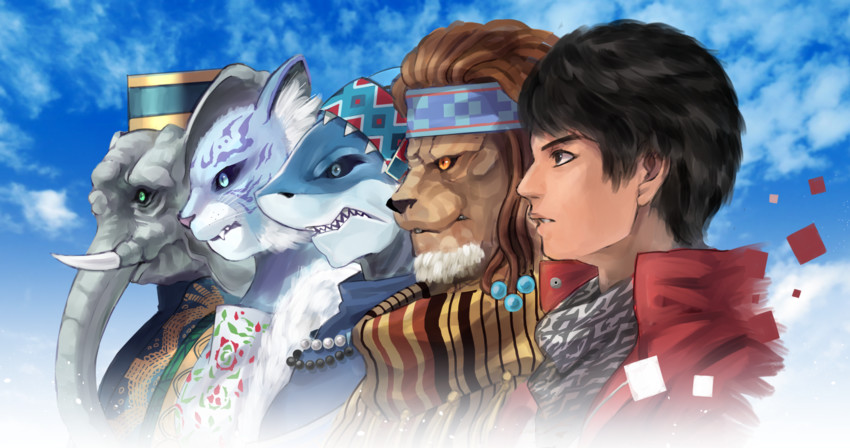 amu, sera, leo, kazakiri yamato, and tusk (super sentai and 1 more) drawn by naokado