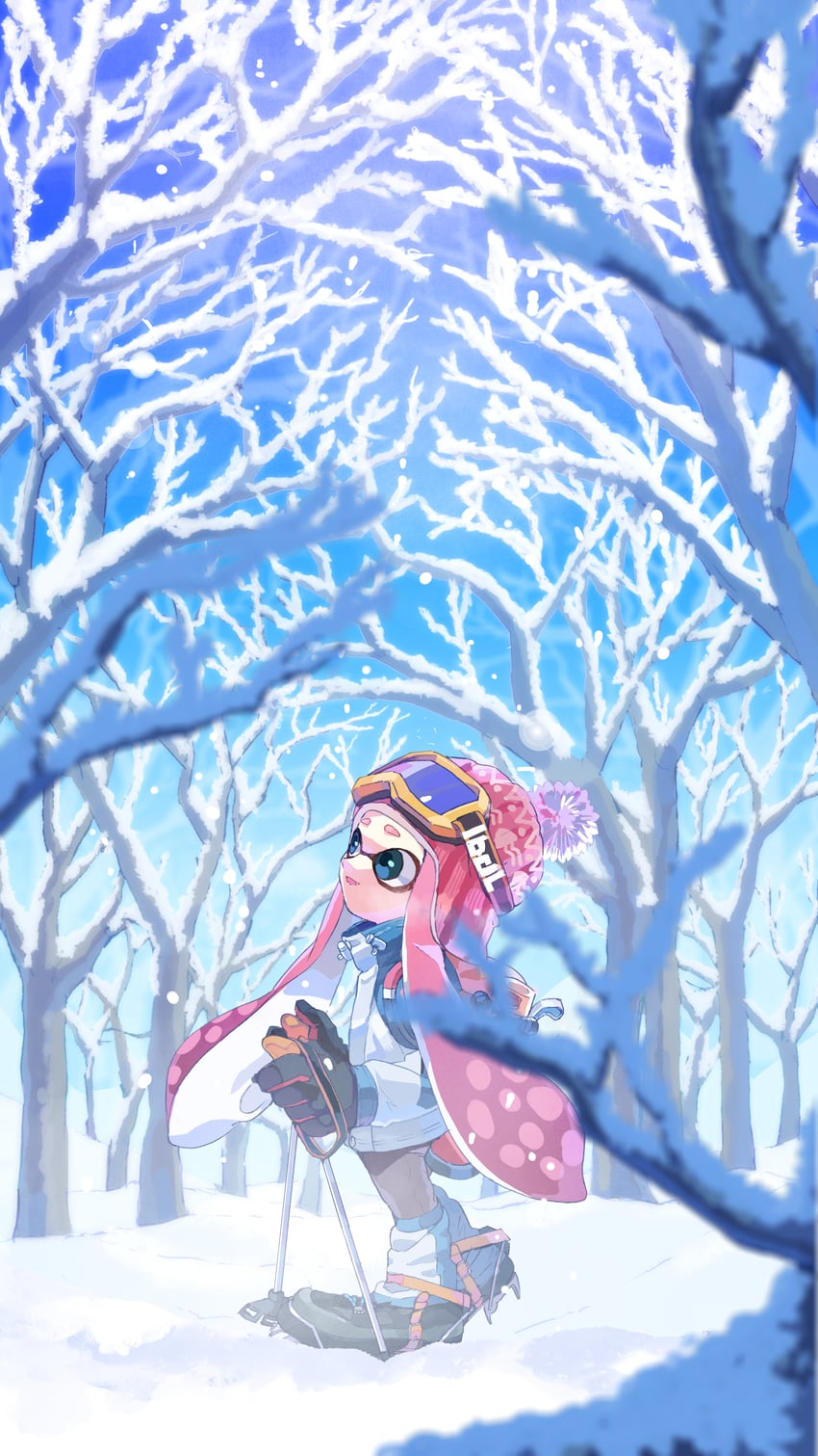 inkling player character and inkling girl (splatoon) drawn by shiohi