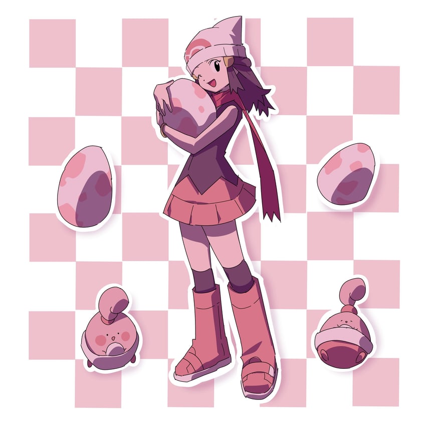 dawn and happiny (pokemon and 1 more) drawn by bing_sin11239