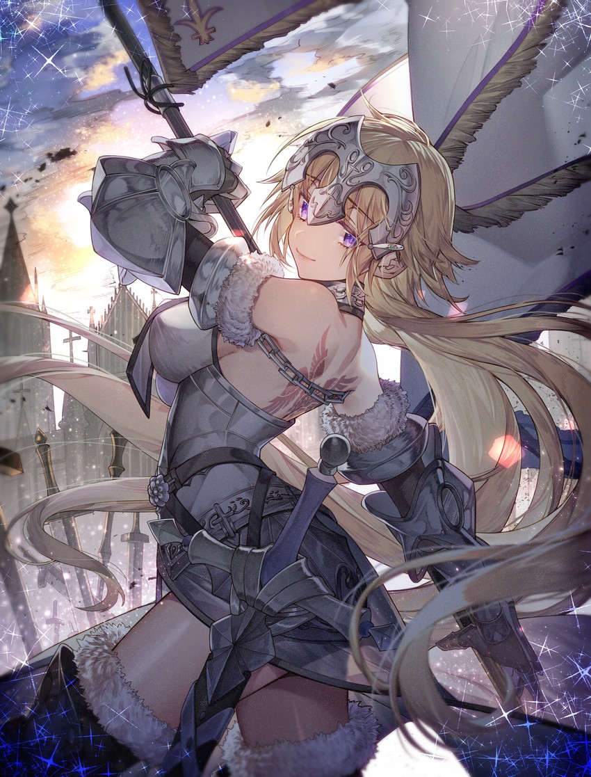jeanne d'arc (fate and 2 more) drawn by krage_(32700181)