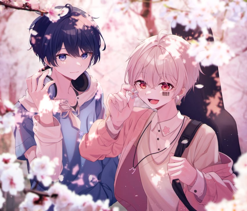 mafumafu and soraru (indie utaite and 1 more) drawn by sarin_(seoling)