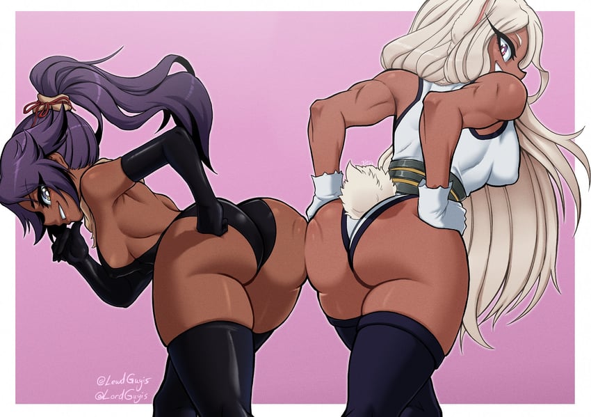 mirko and shihouin yoruichi (boku no hero academia and 1 more) drawn by lord_guyis