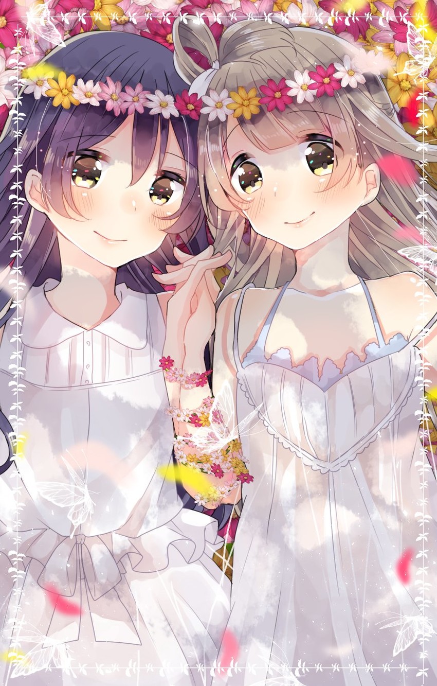 sonoda umi and minami kotori (love live! and 1 more) drawn by bjcrk453
