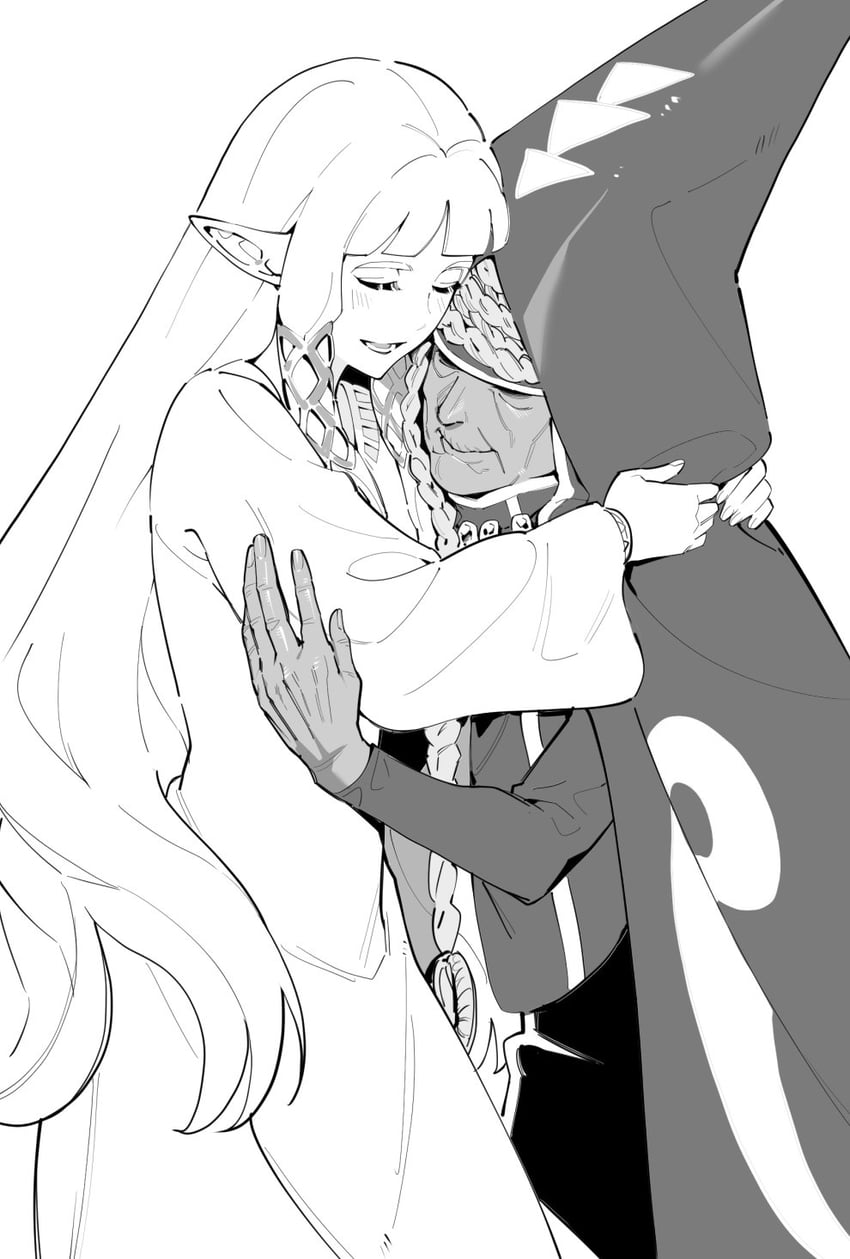 princess zelda and impa (the legend of zelda and 1 more) drawn by gam922