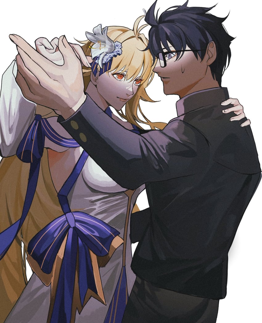 arcueid brunestud, tohno shiki, and archetype earth (tsukihime) drawn by reo_(mmocc123)