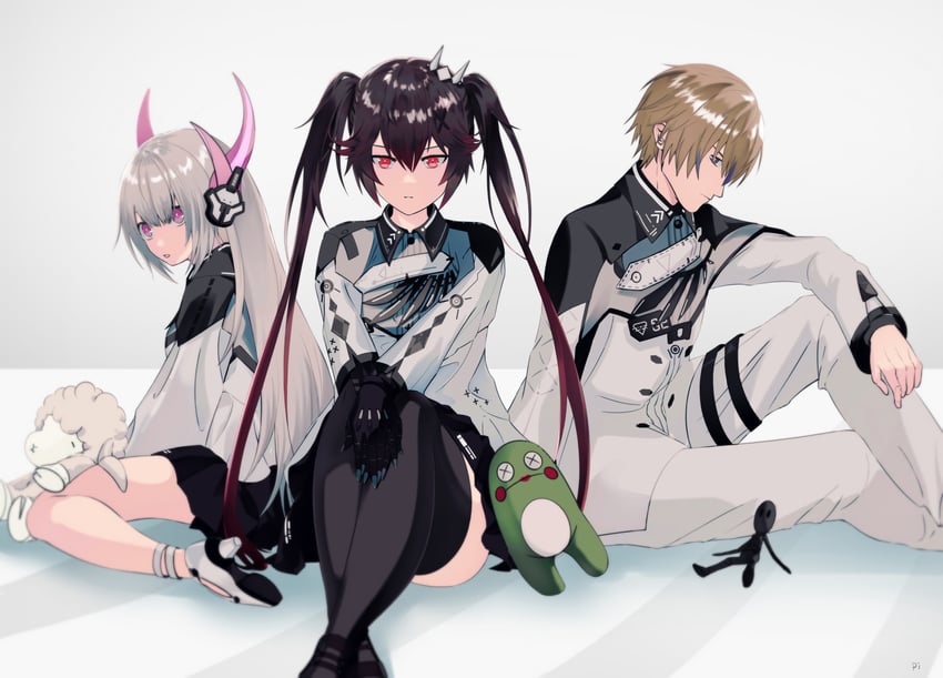 lucia, liv, lee, lucia: dawn, liv: eclipse, and 1 more (punishing: gray raven) drawn by ppig_p