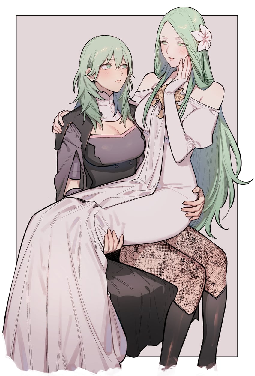 female byleth and rhea (fire emblem and 1 more) drawn by ikarin