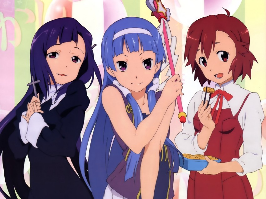 nagi, zange, and aoba tsugumi (kannagi) drawn by yoshioka_shinobu