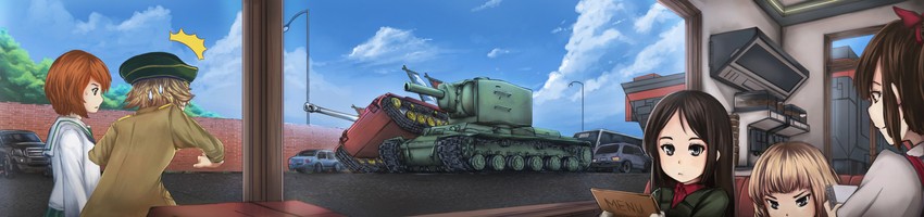 nishizumi miho, katyusha, nonna, and erwin (girls und panzer) drawn by persocon93