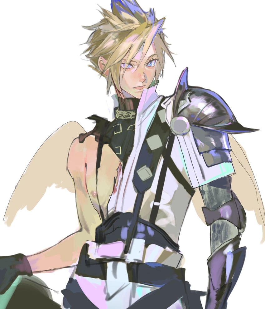 cloud strife (final fantasy and 2 more) drawn by mmmylamb