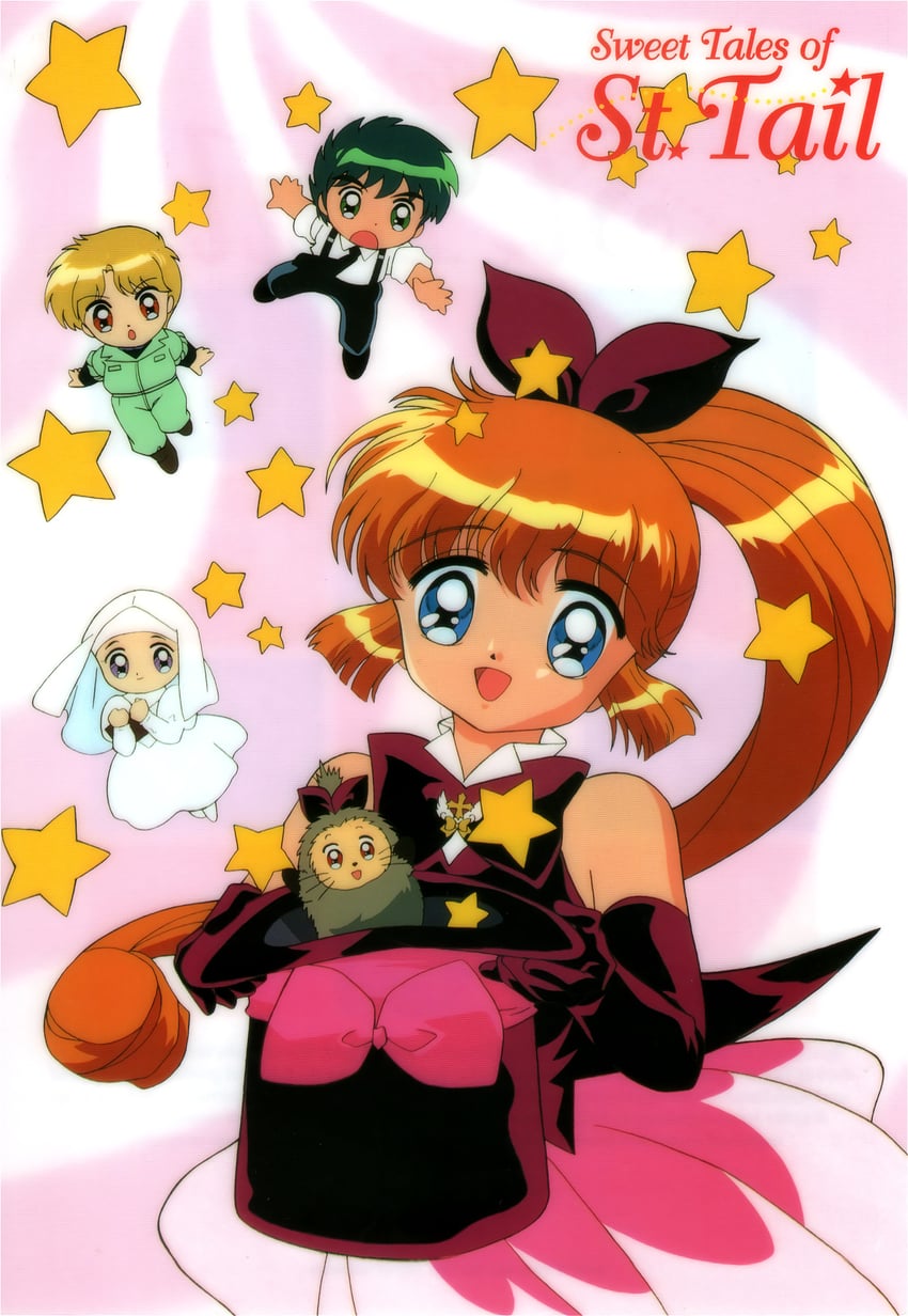 saint tail, ruby, asuka daiki, mimori seira, and takamiya rina (kaitou saint tail)