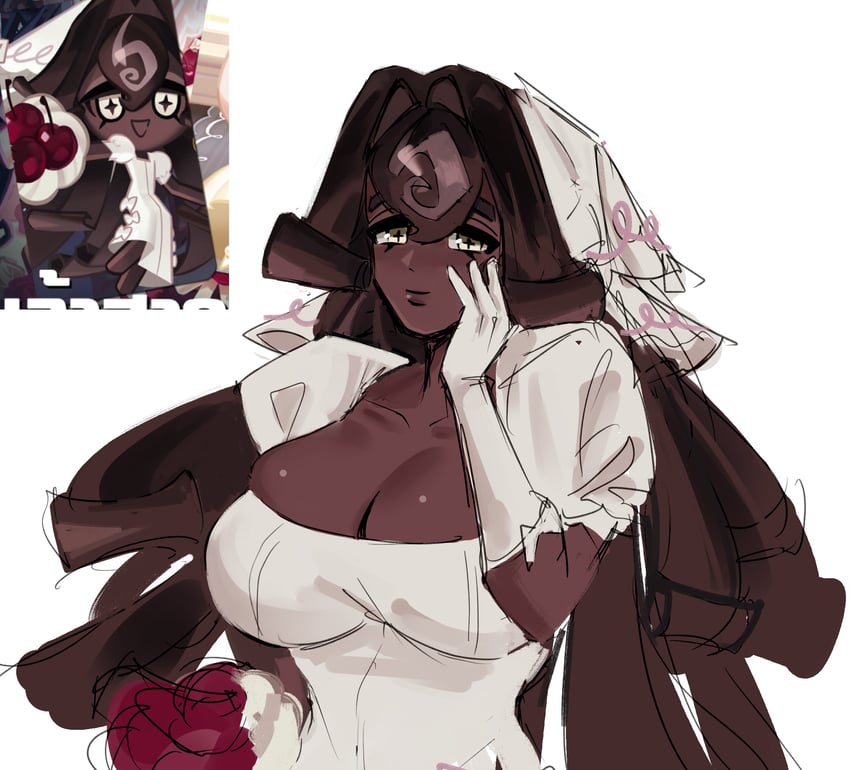 black forest cookie (cookie run and 1 more) drawn by knurdcamoei