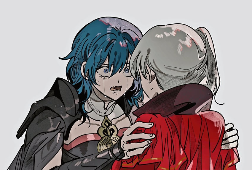 female byleth and edelgard von hresvelg (fire emblem and 1 more) drawn by sanya_(hwanmul)