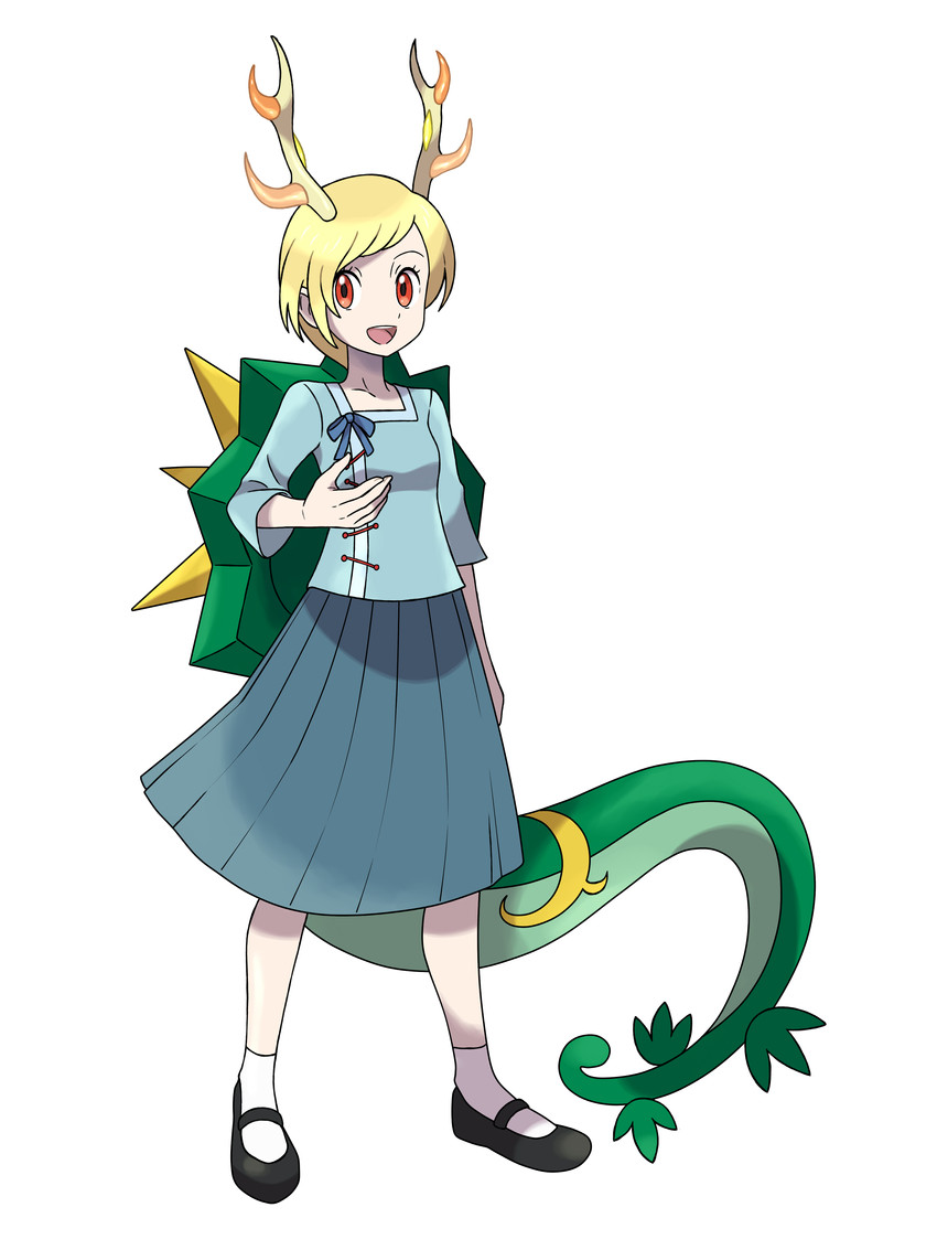 kicchou yachie, serperior, xerneas, and turtonator (touhou and 1 more) drawn by asatsuki_(fgfff)