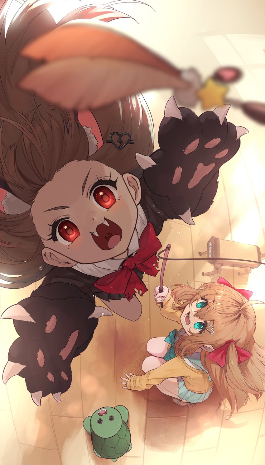 neuro-sama, evil neuro-sama, and vedal987 (vedal ai) drawn by tanziya_(codlxcold)