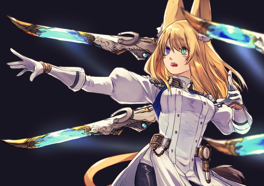 warrior of light and sage (final fantasy and 1 more) drawn by oji_(nyantyu081)