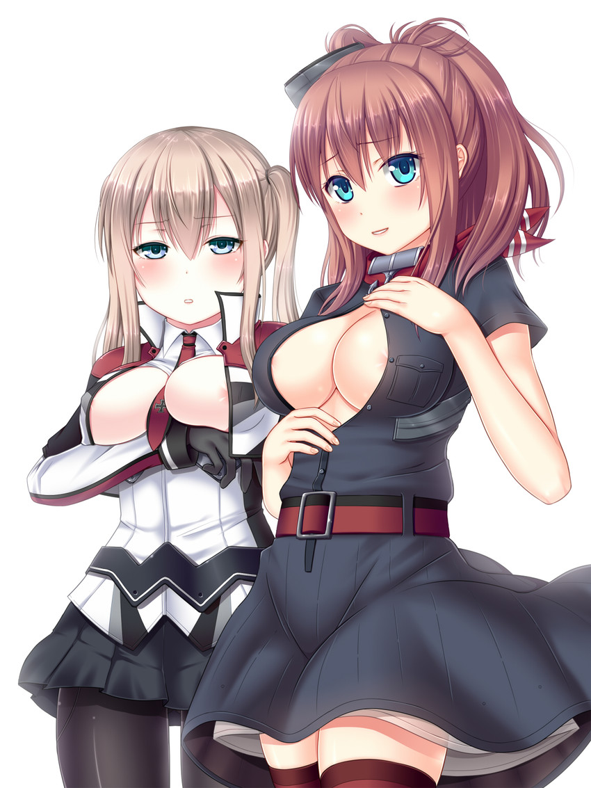 graf zeppelin, saratoga, saratoga kai, and graf zeppelin kai (kantai collection) drawn by hanazome_dotera