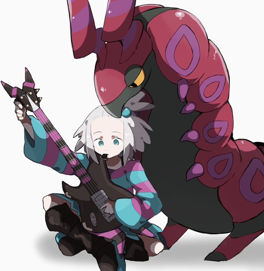 roxie and scolipede (pokemon and 1 more) drawn by donguri_big