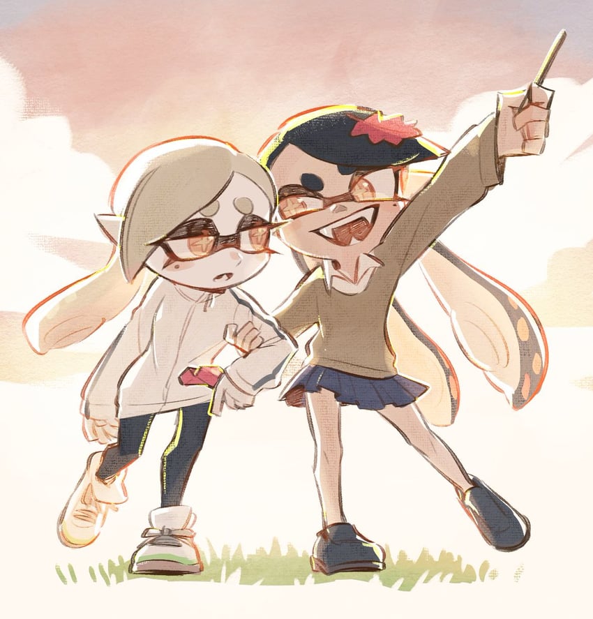 callie and marie (splatoon and 1 more) drawn by ukata