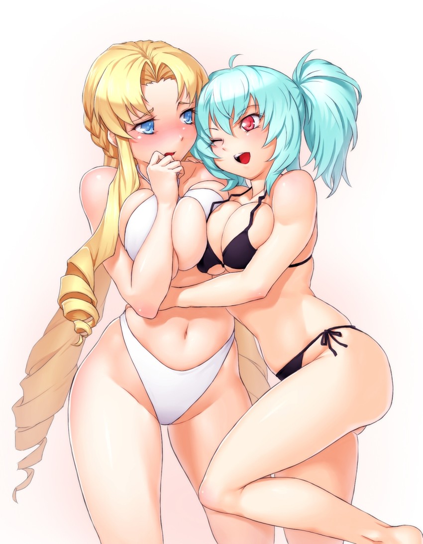 marguerite pistail and marilyn catto (super robot wars and 2 more) drawn by onsoku_inu