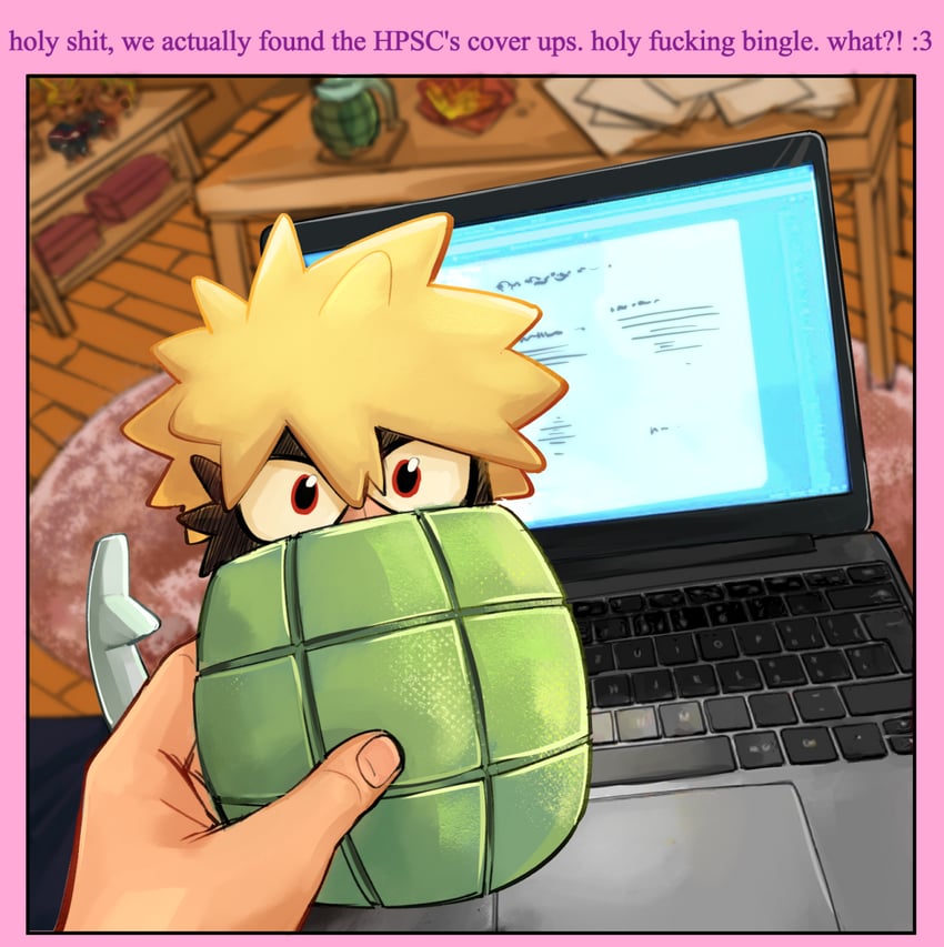 midoriya izuku, bakugou katsuki, and dynamy (boku no hero academia) drawn by habkart